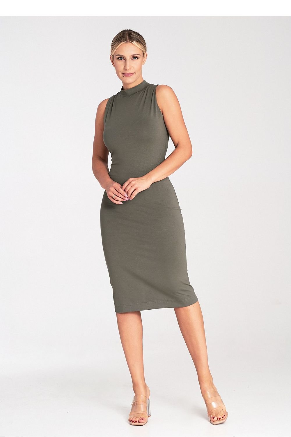 Fitted Sleeveless Midi Dress