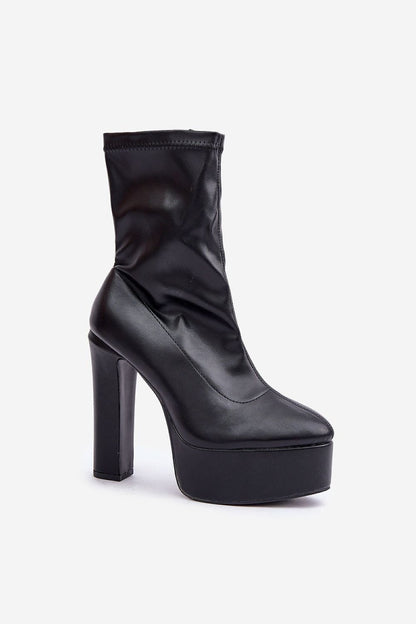 High Heel Platform Ankle Boots