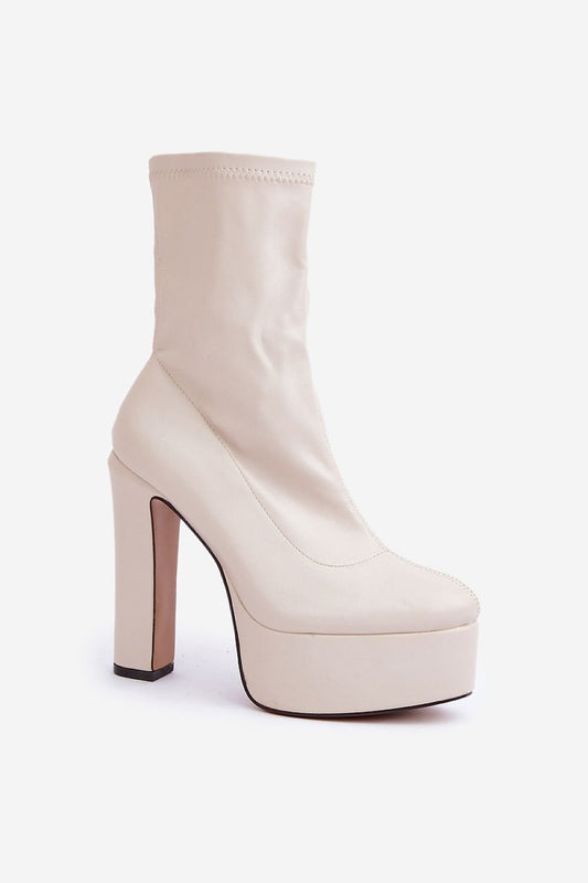 High Heel Platform Ankle Boots