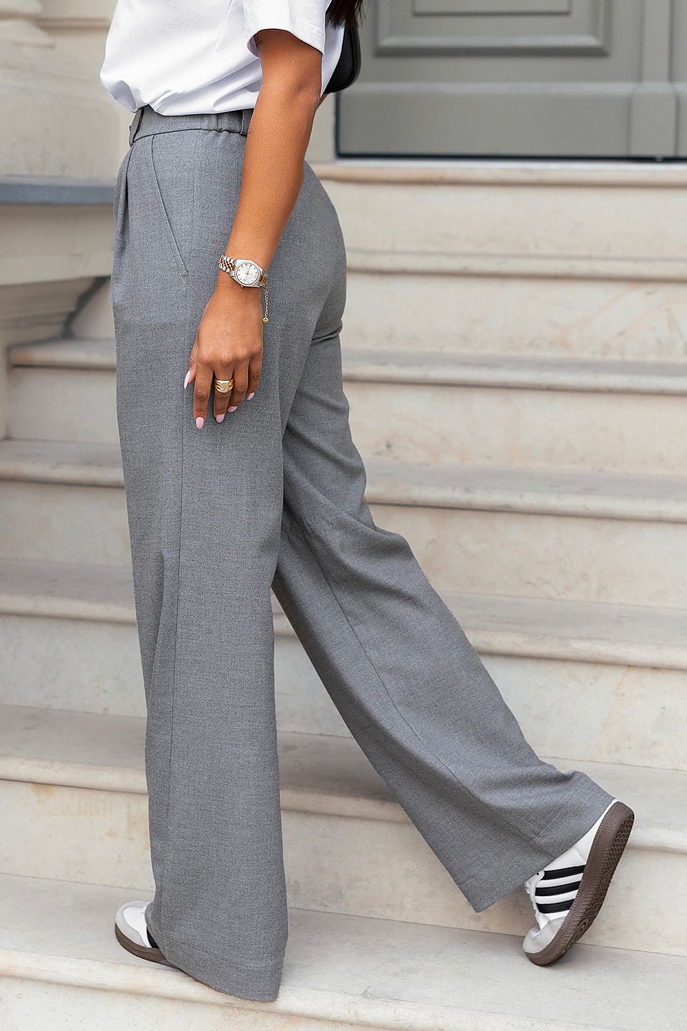 Classic Trousers with Elastic Waistband