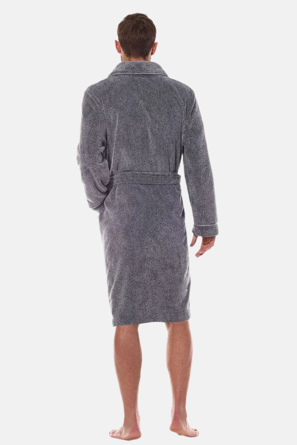 Solid Grey Men's Bathrobe