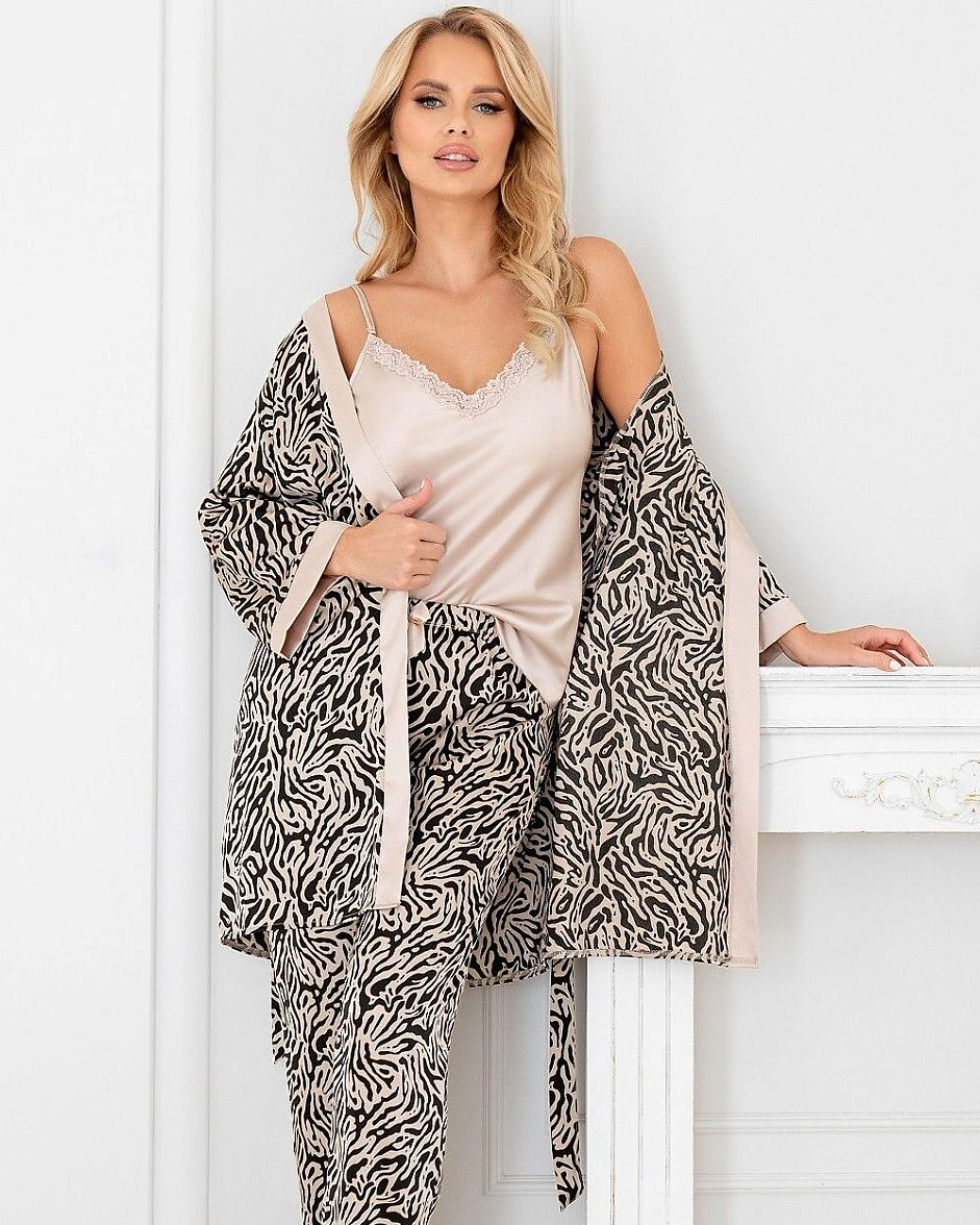 Home Kimono Satin Bathrobe