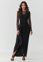  Long dress model 218110 Makadamia 