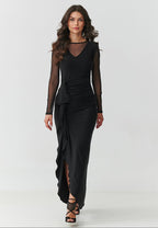  Long dress model 218110 Makadamia 