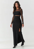  Long dress model 218306 Makadamia 