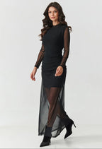  Evening dress model 219536 Makadamia 