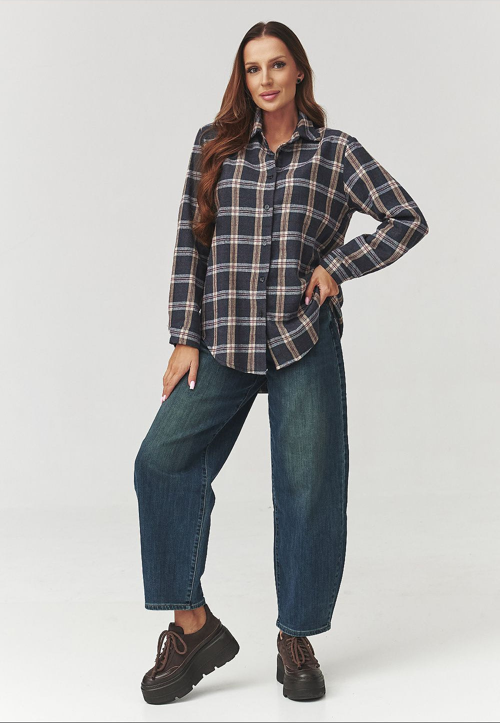  Long sleeve shirt model 219730 Makadamia 