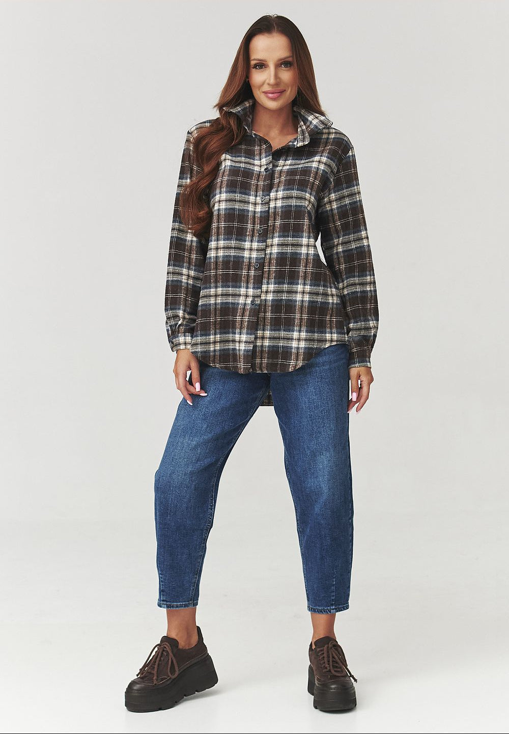  Long sleeve shirt model 219731 Makadamia 