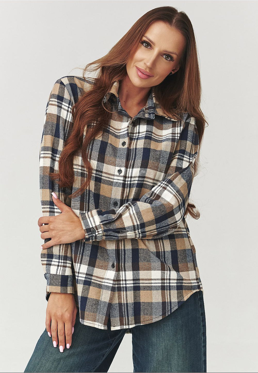  Long sleeve shirt model 219732 Makadamia 