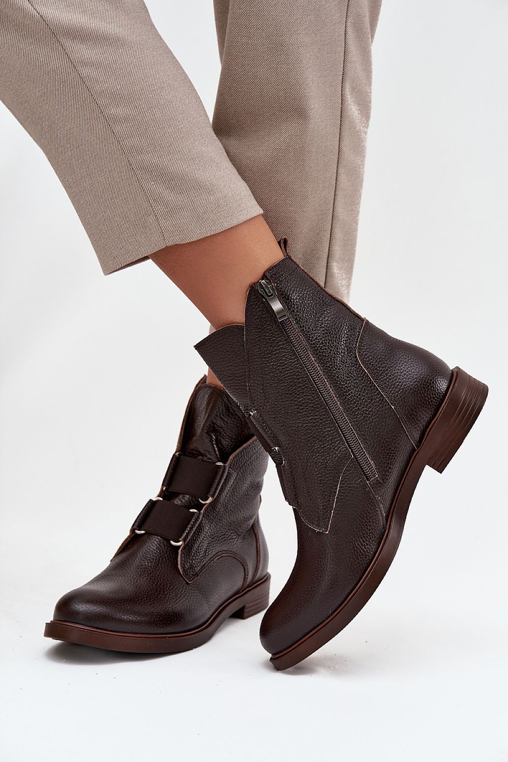 Boot Pick Brown Leather Ankle Boot – Une Pick