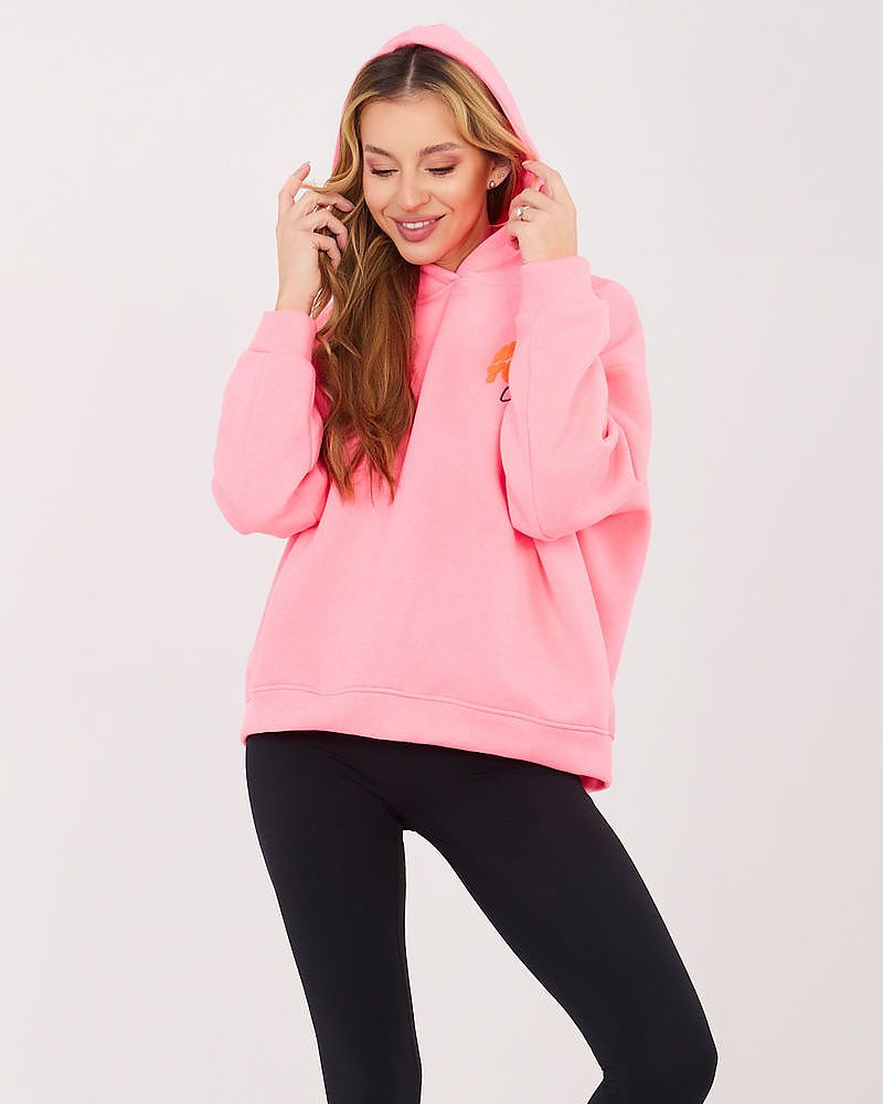 Hooded Sweatshirt with 'NEW YORK City' Print & Chest Embroidery