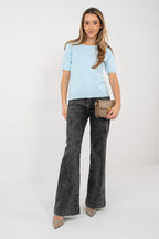  Short sleeve sweater model 223990 Factory Price 