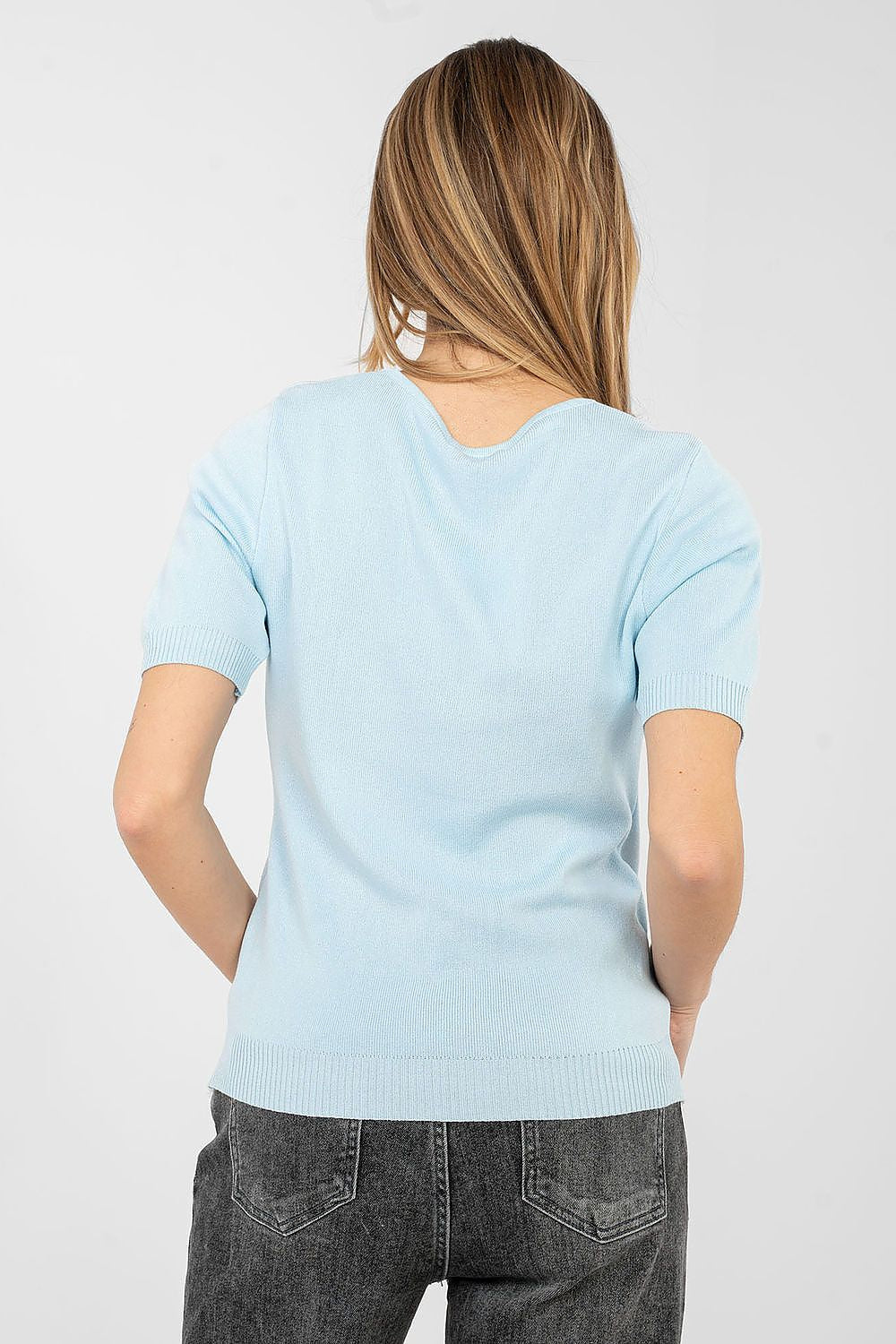  Short sleeve sweater model 223990 Factory Price 