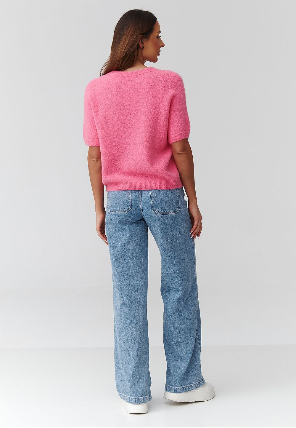  Short sleeve sweater model 224084 Makadamia 