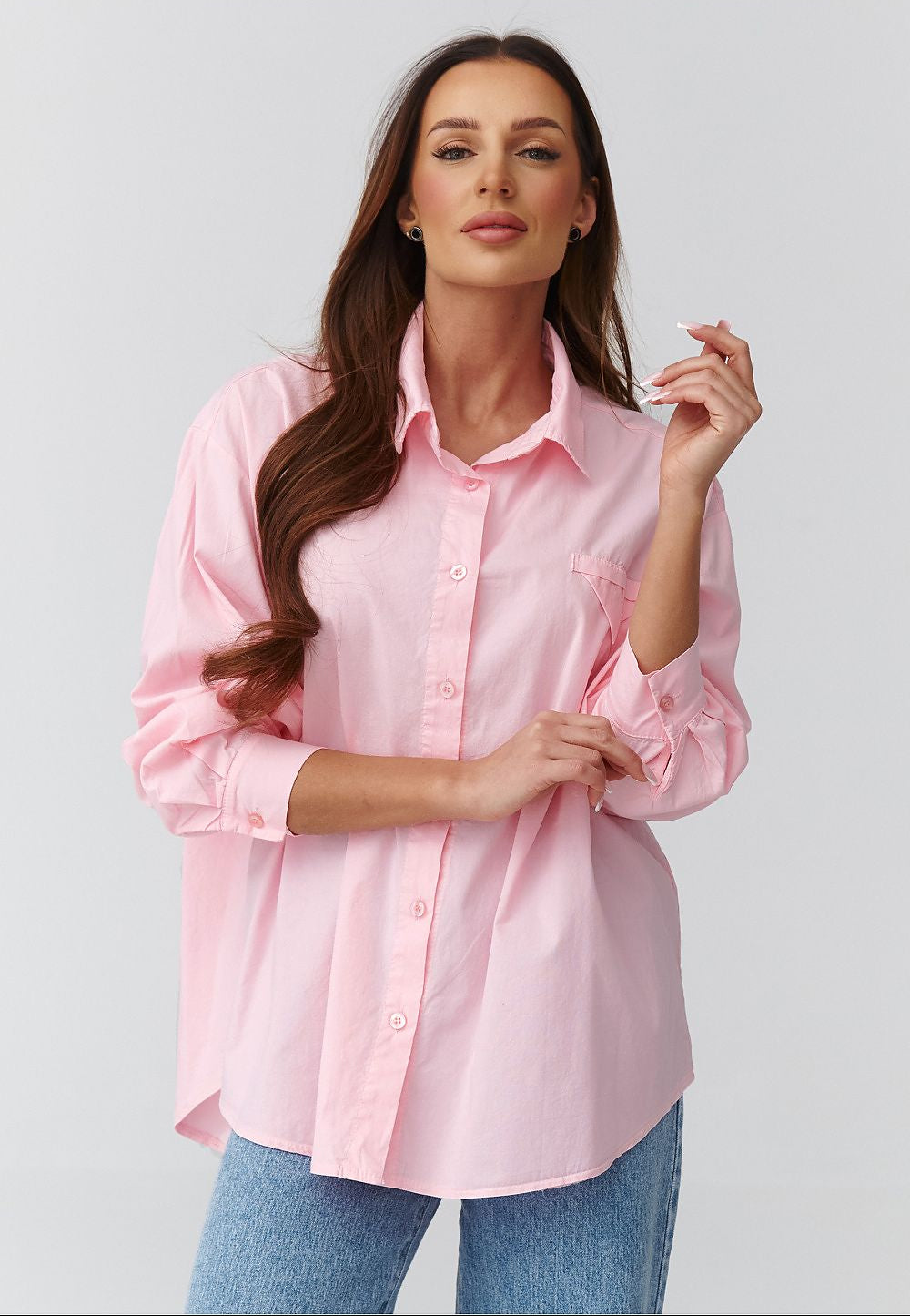  Long sleeve shirt model 224100 Makadamia 