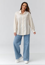  Long sleeve shirt model 224101 Makadamia 