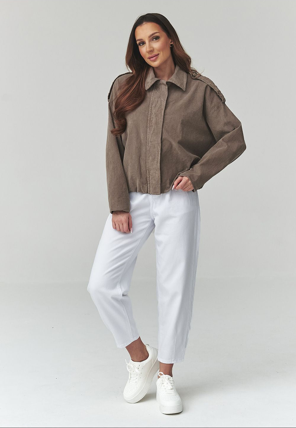  Corduroy jacket model 225690 Makadamia 