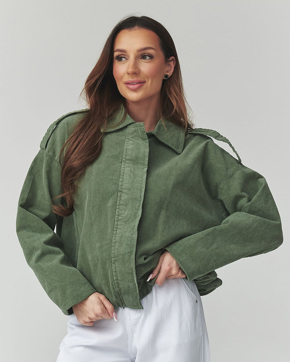  Corduroy jacket model 225691 Makadamia 