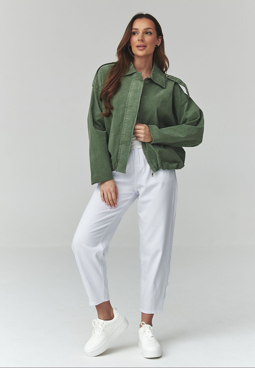  Corduroy jacket model 225691 Makadamia 