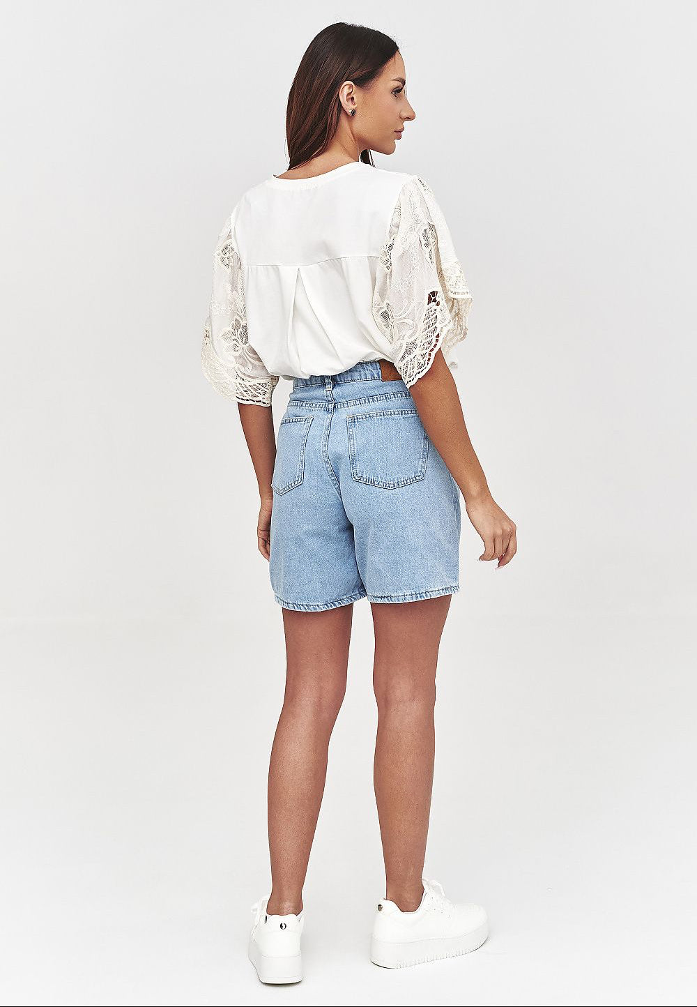  Denim shorts model 228315 Makadamia 