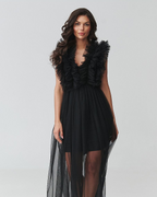 Black Tulle Evening Dress
