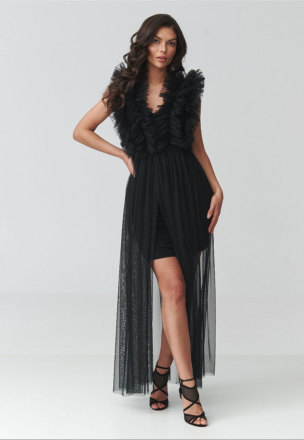  Evening dress model 228316 Makadamia 