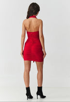  Short dress model 228318 Makadamia 
