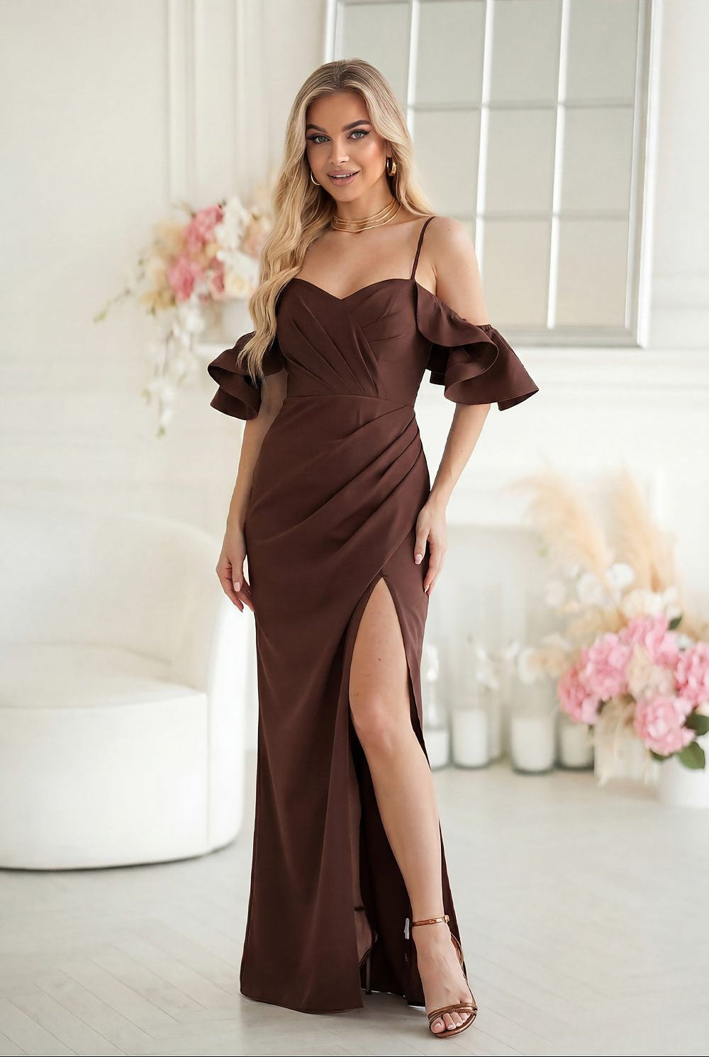  Long dress model 229045 Bicotone 