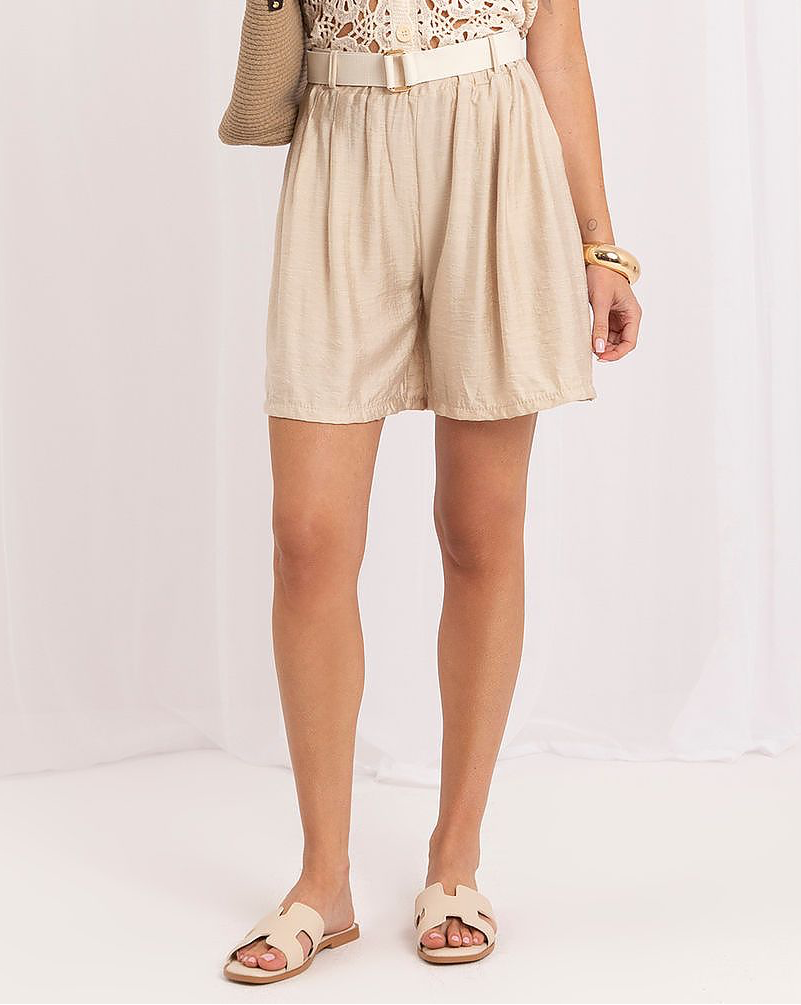 Relaxed Fit High-Waisted Shorts