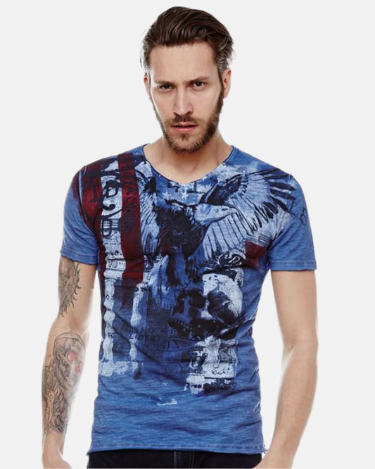 Men's V-Neck Graphic Tee