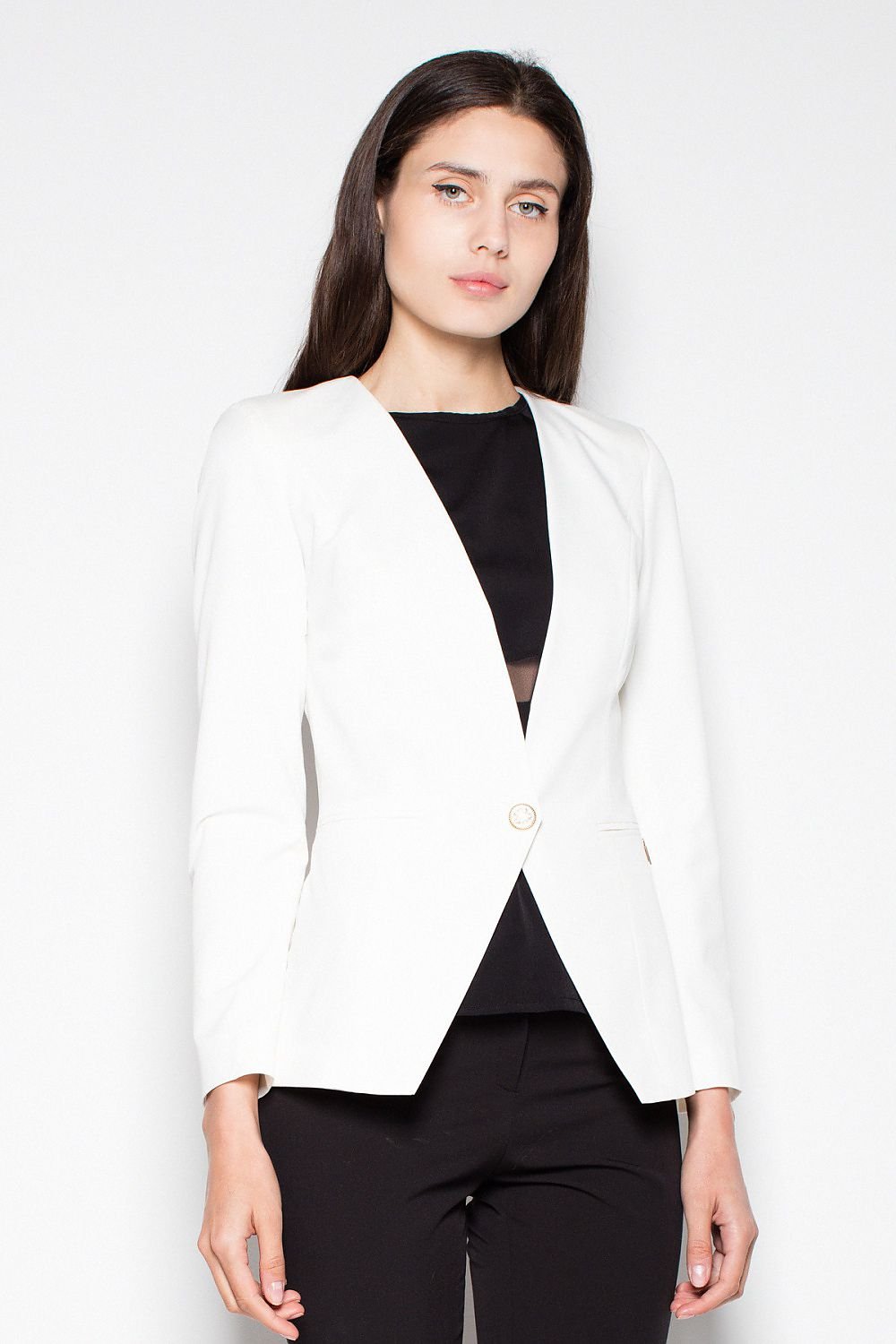 Single Button Slim Fit Blazer