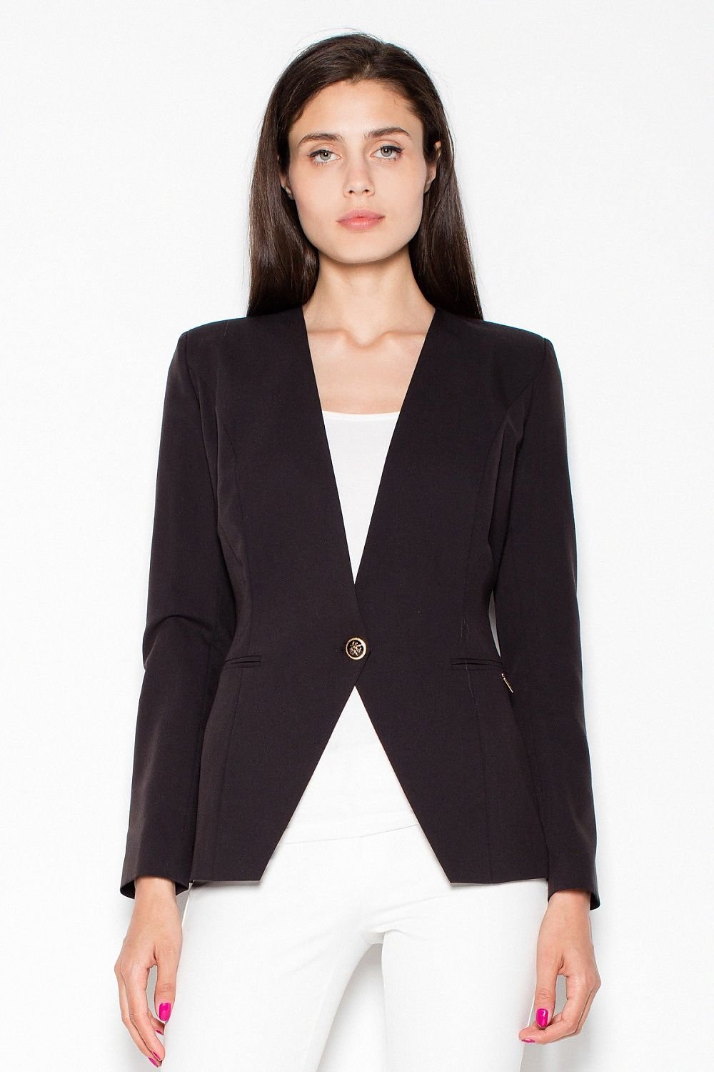 Single Button Slim Fit Blazer