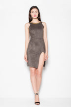 Venaton Evening Suede Style Sleeveless Mini Dress