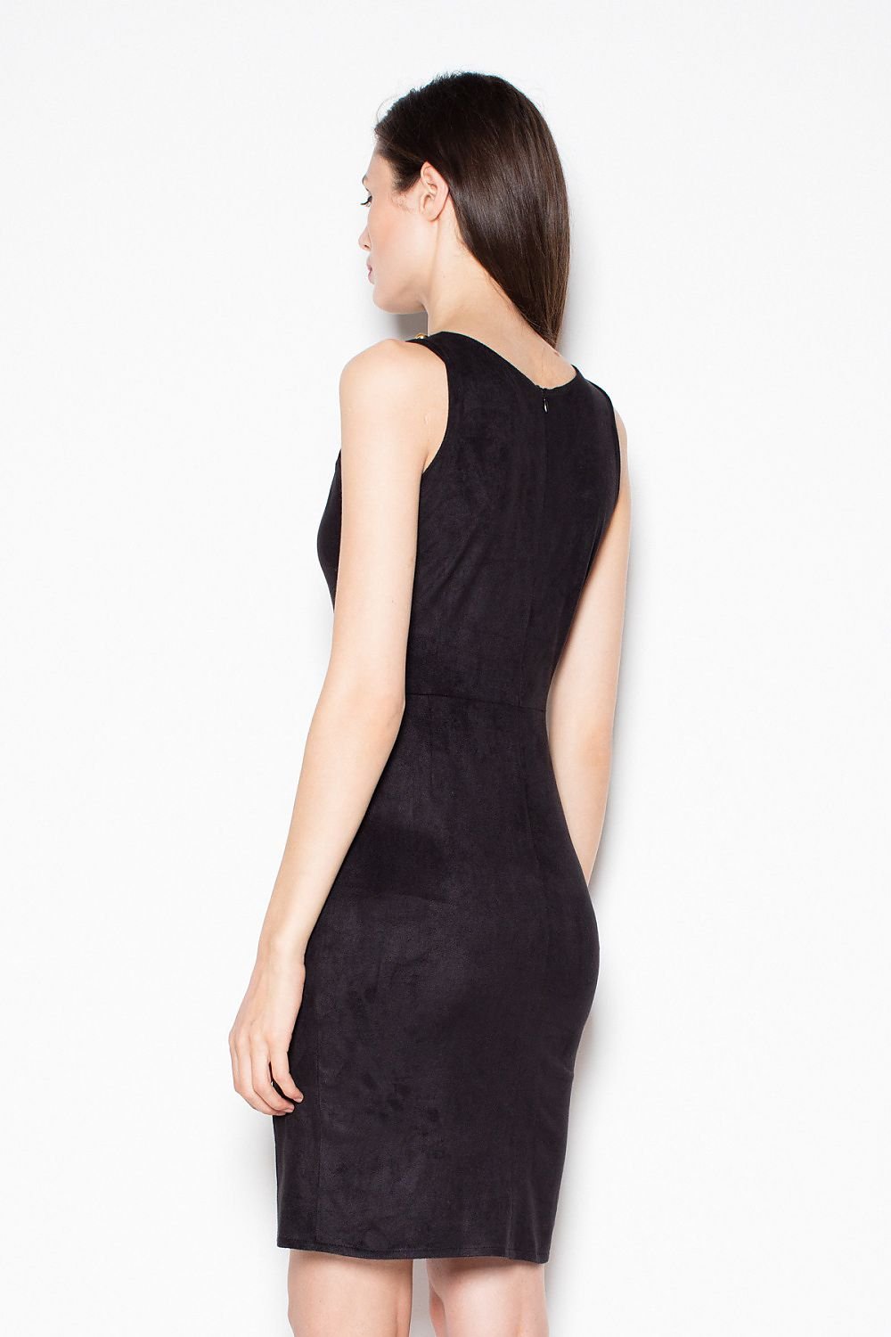 Venaton Evening Suede Style Sleeveless Mini Dress
