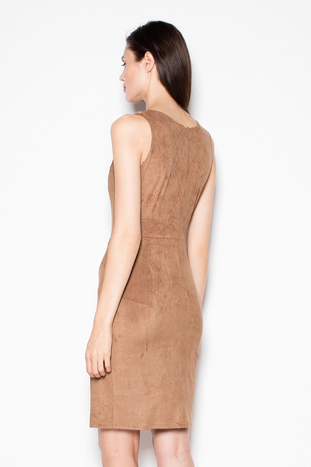 Venaton Evening Suede Style Sleeveless Mini Dress