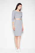 Venaton Crop Top & Skirt Set