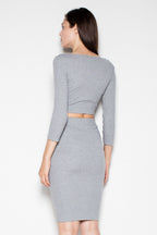 Venaton Crop Top & Skirt Set