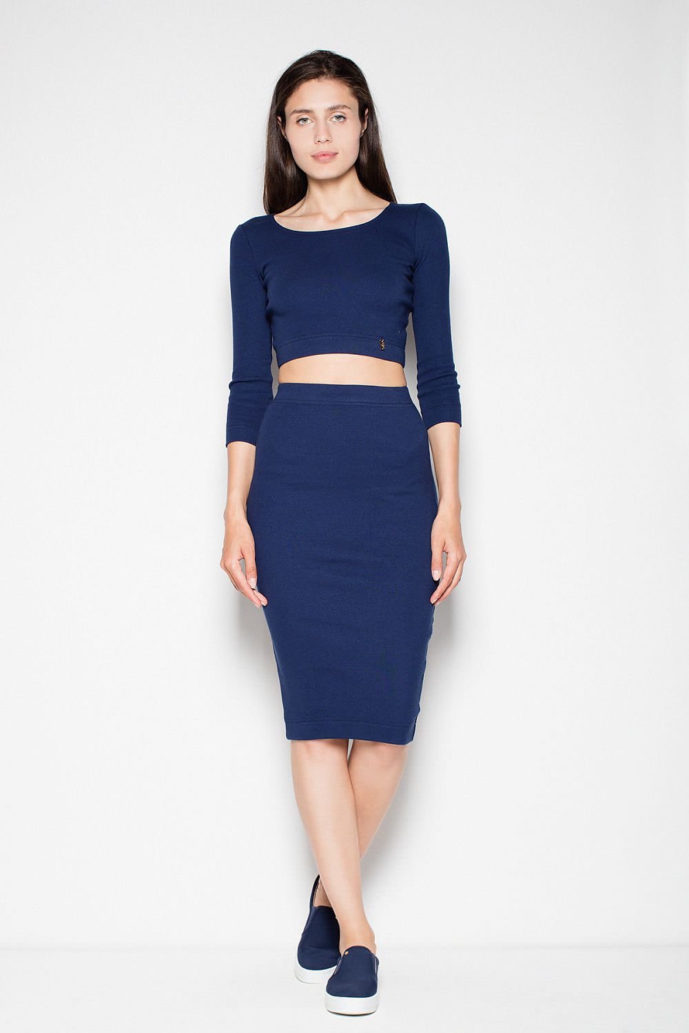 Venaton Crop Top & Skirt Set
