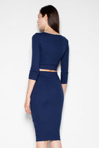 Venaton Crop Top & Skirt Set