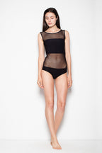 Mesh Details Shapewear Body