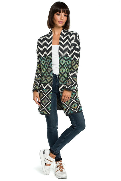 Aztec Knitted Cardigan with Pockets