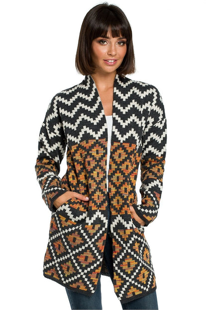 Aztec Knitted Cardigan with Pockets