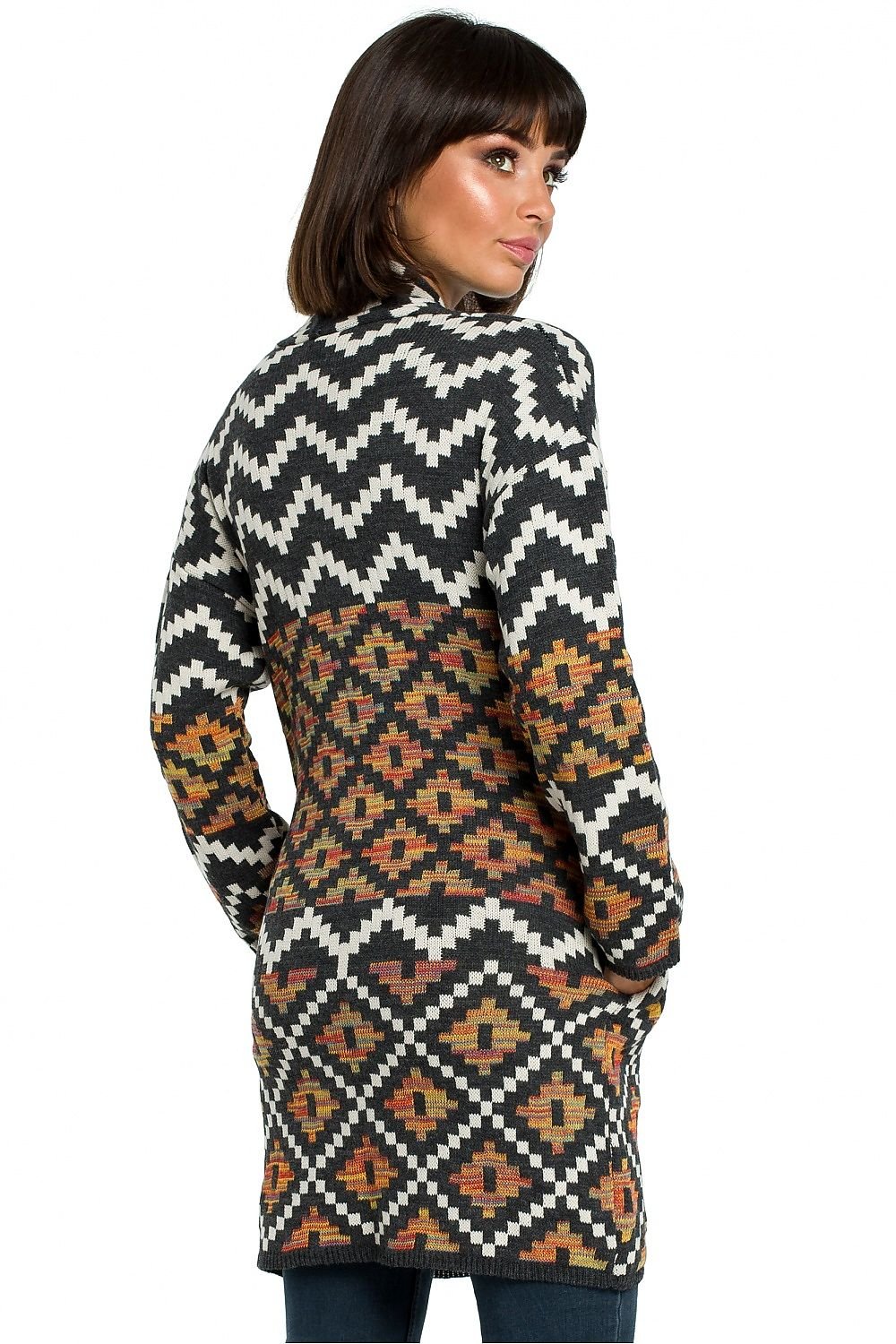 Aztec Knitted Cardigan with Pockets