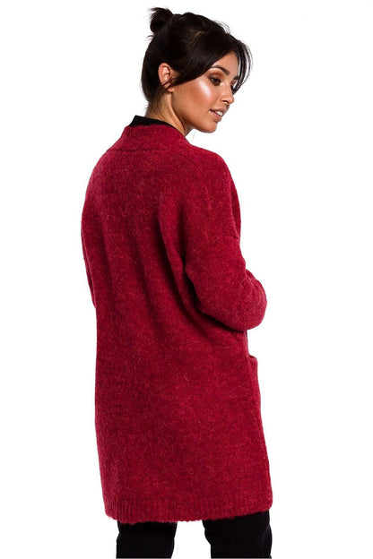 Yarn Wool Mid Cardigan with Pockets