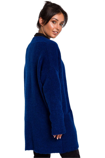 Yarn Wool Mid Cardigan with Pockets