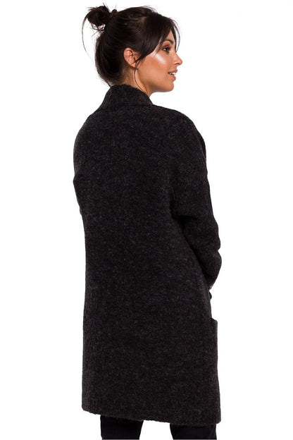 Yarn Wool Mid Cardigan with Pockets