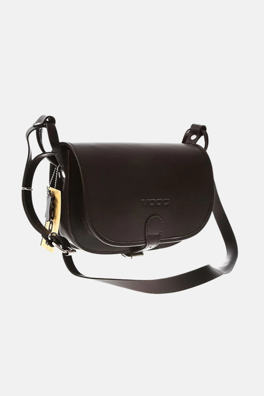 Black Vintage Leather Shoulder Bag