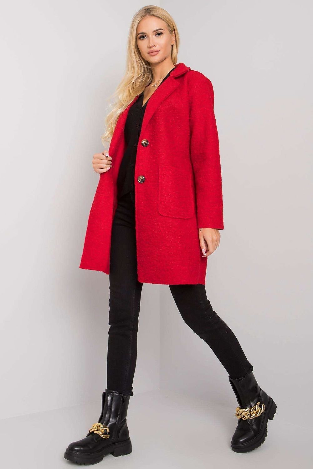 Knee-Length Button Coat