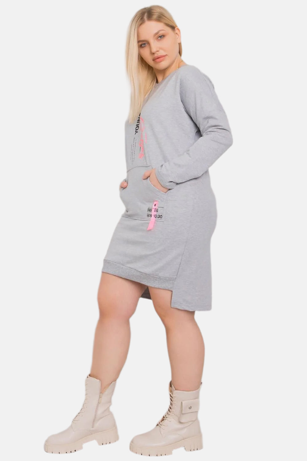 Relaxed Fit High-Low Sweat Dress