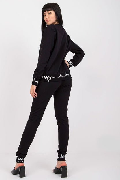 Be Happy Full Zip Tracksuit Black